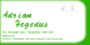 adrian hegedus business card